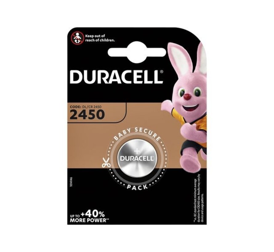 Batterij Duracell CR2450 lithium