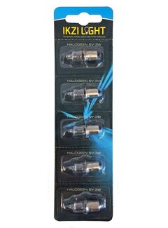 IkziLight Lamp halogeen 6v 3w kraag voor