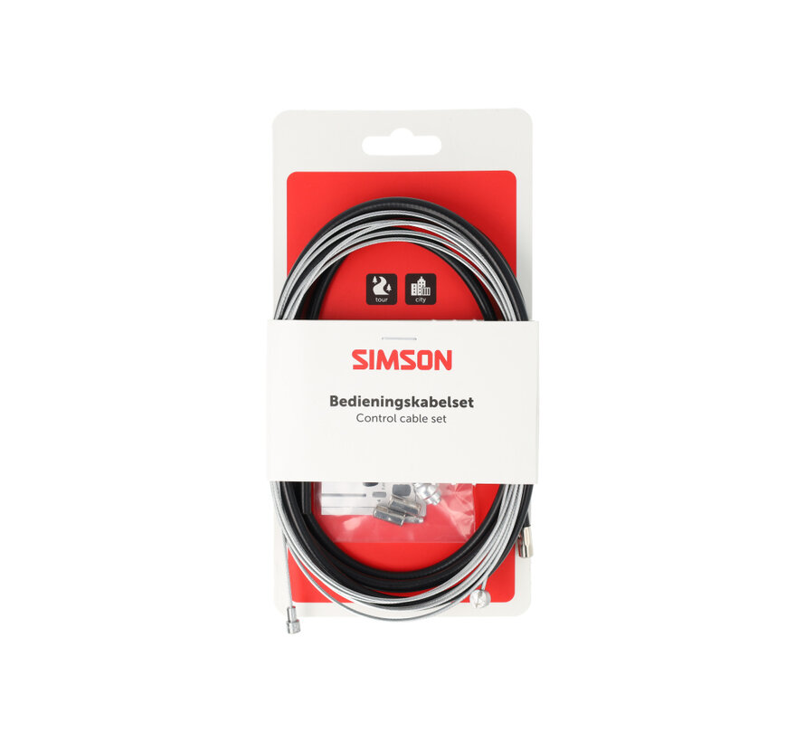 Remkabel Simson zwart compleet uni