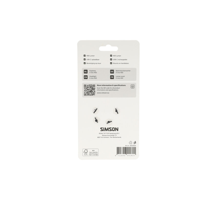 Koplamp Simson aurora x-line 400 lumen