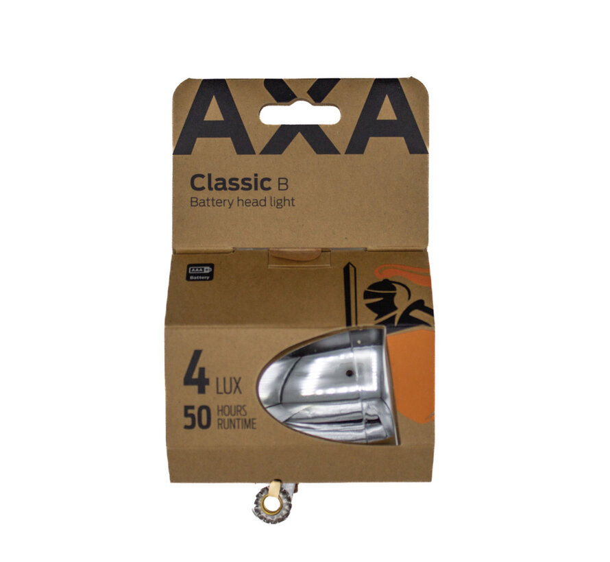Koplamp Axa classic 4 lux zilver