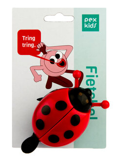 PexKids Bel Pexkids lieveheersbeestje rood/zwart