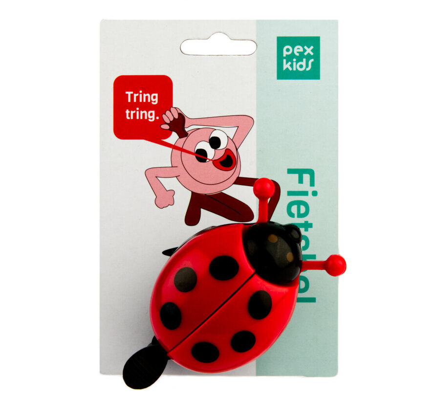 Bel Pexkids lieveheersbeestje rood/zwart
