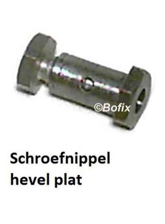Bofix Schroefnippel Domino voor hevel plat