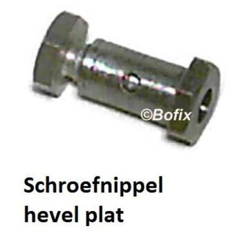 Bofix Schroefnippel Domino voor hevel plat