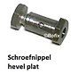 Schroefnippel Domino voor hevel plat