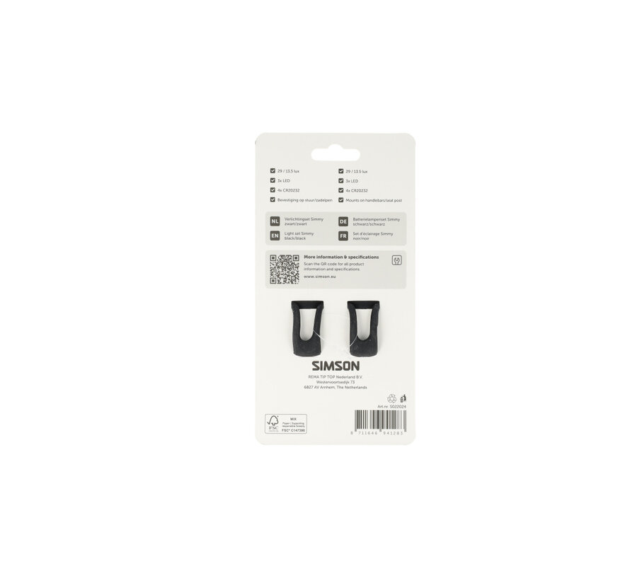 Verlichtingset Simson simmy 3 led
