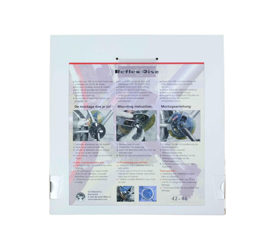 Kettingscherm Axa chaindisc reflectie