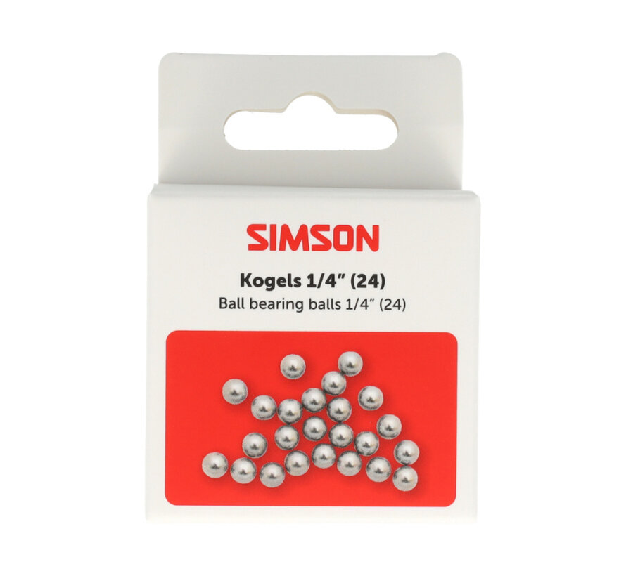 Kogels Simson 1/4  24 stuks