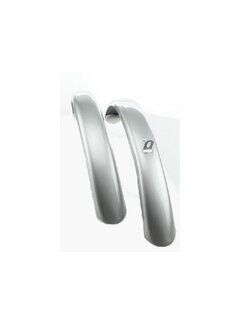 Spatbordset staal 24 zilver
