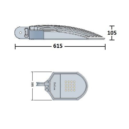 EM-Eulux Gladio LED 20W, 3200 lumen in 3000, 4000 of 2200K(Amber), 5000K en Groen op aanvraag