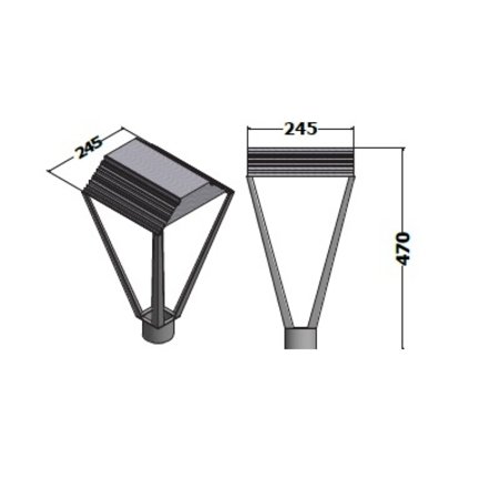 EM - Eulux Cruet LED 45W, 7200 lumen in 3000, 4000 of 2200K(Amber), 5000K en Groen op aanvraag