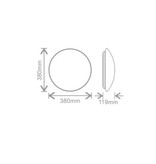 EM - Kosnic Pico-G AT,  IP44 met LED PLQ 9/12/18 W Multi-wattage en 3000/4000/5000K Multi-kleur instelbare LED lichtbron, incl. Nood met Autotest