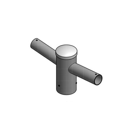 4MLUX Dubbele uithouder, voor mast 60mm, lengte uithouders 200mm, topmaat 42 mm