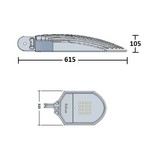 EM - Eulux Gladio LED 60W, 9600 lumen in 3000, 4000 of 2200K(Amber), 5000K en Groen op aanvraag