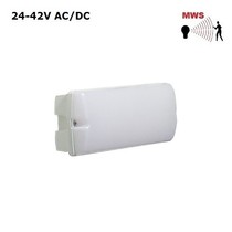 Rhea LED Base-line 5W, 24V of 42V AC/DC, 390 lumen, met bewegingssensor on/off, 3000K, wit/opaal