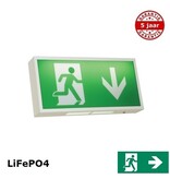 4MLUX Watchman Lithium 3,5W, nood/continu of schakelbaar of alleen nood met Autotest, 17 lumen, IP20, wit incl. pictogram naar keuze