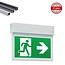 4MLUX Aleka LED wit, spanningsrail noodverlichting, nood/continu of schakelbaar of alleen nood, 40/35 lumen, IP20, incl. picto folieset