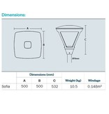 EM-DW Windsor Sofia 1, LED straatverlichting, 31W, 3100 lumen