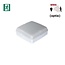 4MLUX Piazza LED Base-line 9,6W, met nood (165 lumen, 2W), 2700, 3000K of 4000K, 1090 lumen, wit/opaal (optie: bewegingssensor)