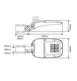 EM-Gemma Farlington 20W, 1966/2323 lumen in 3000 of 4000K met grijze of zwart behuizing met opschuifmaat 34, 60 of 76mm (standaard ook met Nema Socket lichtsensor verkrijgbaar)