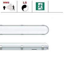 Congo Pro LED 2x1200mm, 36W, met bewegingssensor en nood, 3950-4350 lumen, 3000-6000K CCT met instelbare LED kleur, met RVS clipsen