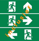 EM - Fox Lux Apollo Pro 3W AT, noodverlichting-vluchtwegverlichting, nood/continu of schakelbaar of alleen nood (Autotest), 170/170 lumen, IP65, wit/helder incl. pictoproset 1