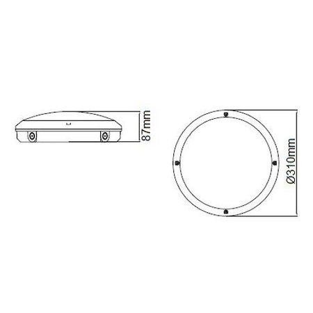 EM - Kosnic Blanca-I Pro LED, 9/12/18W Multi-wattage, 3000/4000K/5000K Multi-LED kleur, 830-1890 lumen met bewegingssensor(on/off of on/dim (corridor))/lichtsensor en nood