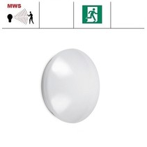 Pico-M,  IP44 met LED PLQ 9/12/18 W Multi-wattage en 3000/4000/5000K Multi-kleur instelbare LED lichtbron met bewegingssensor on/off of on/DIM(corridor functie), incl. nood