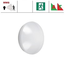 Pico-M,  IP44 met LED PLQ 9/12/18 W Multi-wattage en 3000/4000/5000K Multi-kleur instelbare LED lichtbron met bewegingssensor on/off of on/DIM(corridor functie), incl. nood met Autotest