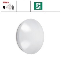 Pico-G,  IP44 met LED PLQ 9/12/18 W Multi-wattage en 3000/4000/5000K Multi-kleur instelbare LED lichtbron met bewegingssensor on/off of on/DIM(corridor functie), incl. nood