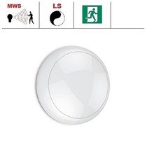 Blanca LED DD IP65 met witte rand  en LED PLQ 9/12/18 W Multi-wattage en 3000/4000/5000K Multi-kleur instelbare LED lichtbron met bewegingssensor on/off of on/DIM(corridor-functie) en nood