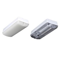 Titan Pro LED serie 5,2W, portiek/galerijverlichting, 3000 of 4000K, 660 lumen met lichtgrijs poly-carbonaat onderhuis en opalen of heldere poly-carbonaat lichtkap