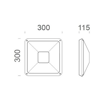 4MLUX Gio LED serie 2,8 / 4,9 / 7,4W, hal en trappenhuisverlichting, 3000 of 4000K, 310 / 520 / 760 lumen met wit of zwart poly-carbonaat onderhuis en opalen polycarbonaat lichtkap