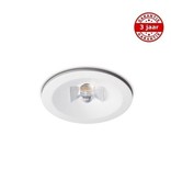 EM-Kosnic Nitro ER wit 2,3W, inbouw, alleen nood, 200 lumen, IP20 met renovatie ring (t.v.v. o.a. Hertek HDN200, Famostar Celo en Van Lien/Abb Evago)