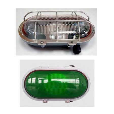 4MLUX Bulkhead LED serie, zone 1, 2, 21 en 22 EX explosieveilige verlichting (ATEX) 17W, 2450 lumen, IP66  (ook met groen en rood glas verkrijgbaar), 110-240 VAC/DC, 48-90VAC/DC of 24 VDC