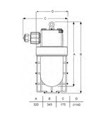 4MLUX MFLP 20 LED serie, zone 1, 2, 21 en 22 EX explosieveilige hanglamp/schijnwerperverlichting (ATEX), 20W, 1775 lumen, IP66