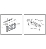 EM - Fox Lux Blade Pro, noodverlichting-vluchtwegverlichting, nood/continu of schakelbaar of alleen nood, IP20, wit incl. pictogram naar keuze