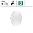 EM-Kosnic Ossa-I Pro LED wit, 12/15/22W Multi-wattage, 3000/4000K/5000K Multi-LED kleur, 1100-2100 lumen met bewegingssensor(on/off of on/dim (corridor))/lichtsensor en nood