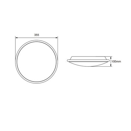 4MLUX MLW LED 20W, 1680 lumen, 3000/4000K, wit, diameter 355mm