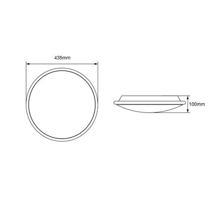 4MLUX MLW LED 25W, 2500 lumen, 3000/4000K, wit, diameter 435mm