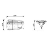 EM-Eulux Evion LED 65W, 10731 lumen in 3000, 4000 of 2200K(Amber), 5000K en Groen op aanvraag