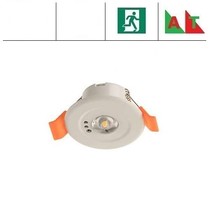 Max Pro OA wit AT, 3W, alleen nood (Autotest), inbouw noodverlichtig, vluchtroute, OA 270 lumen, IP20