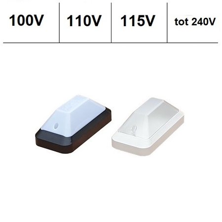 4MLUX KTP Pro LED serie 5,2W, 100/115-240V, 3000 of 4000K, 660 lumen met wit of zwart poly-carbonaat onderhuis en opalen of heldere-frosted poly-carbonaat lichtkap