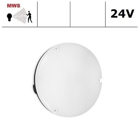 4MLUX Viso LED Base-line 7,8W, 24V AC/DC, 944 lumen, 3000K, zwart/opaal met bewegingssensor on/off (+1,5W)