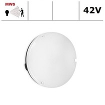 Viso LED Base-line 9W, 42V AC/DC, 472 lumen, 4000K, zwart/opaal met bewegingssensor on/off (+1,5W)