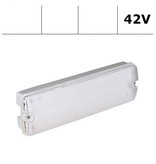 4MLUX Troy LED serie 5,5W*, 42V,  3000/4000K, 600 lumen, licht-grijs onderhuis en heldere lichtkap