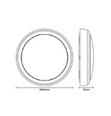 EM - Kosnic Ossa III LED wit, 9/12/18W, 3000/4000/5000K met bewegingssensor ON/OFF/Corridor(DIM)