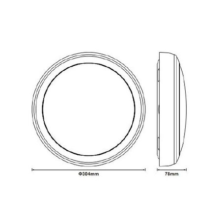 EM - Kosnic Ossa III LED wit, 9/12/18W, 3000/4000/5000K met bewegingssensor ON/OFF/Corridor(DIM)