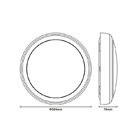 EM-Kosnic Ossa II LED wit, 9/12/18W, 3000/4000/5000K met nood en bewegingssensor ON/OFF/Corridor(DIM)